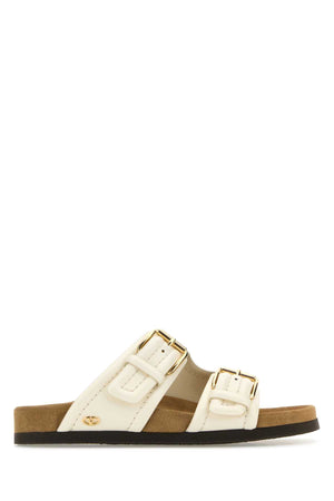 VALENTINO GARAVANI Ivory Leather Fussfriend Mini Slippers for Women