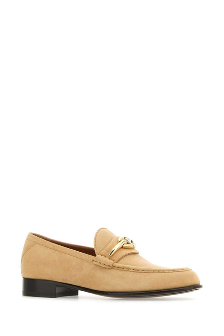 VALENTINO GARAVANI Beige Suede VLogo The Bold Edition Loafers