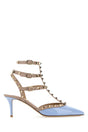 VALENTINO GARAVANI Two-Tone Leather Rockstud Pumps with 6 cm Heel