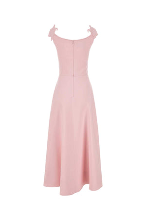 VALENTINO GARAVANI Elegant Pink Wool Blend Mini Dress