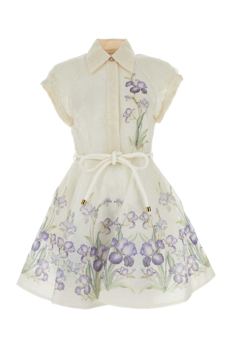 ZIMMERMANN Floral Printed Mini Shirt Dress