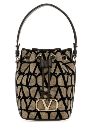 VALENTINO GARAVANI Mini Toile Iconographe VLogo Signature Bucket Handbag