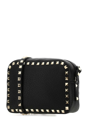 VALENTINO GARAVANI Mini Rockstud Black Leather Crossbody Handbag