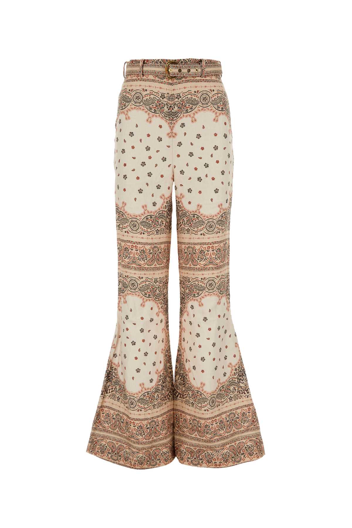 ZIMMERMANN Wide-Leg Printed Linen Pants for Women