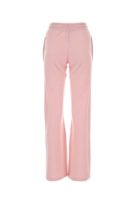 VERSACE Flared Leg Pant in Pink Wool Blend for Women