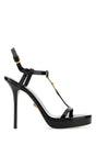 VERSACE Elegant Black Leather Medusa 95 Sandals