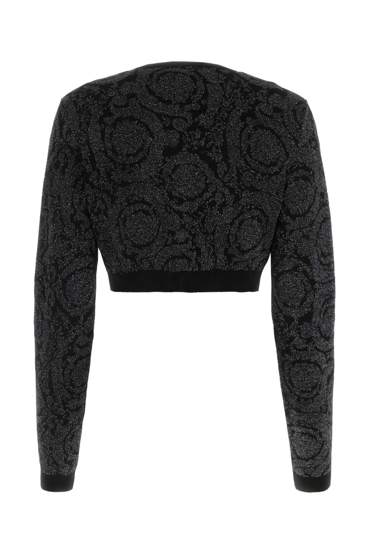 VERSACE Embroidered Stretch Cardigan