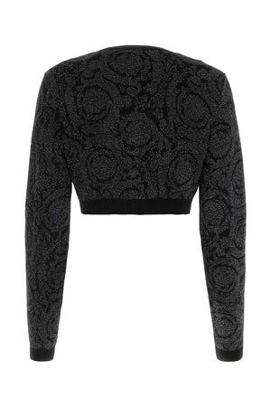 VERSACE Embroidered Stretch Cardigan