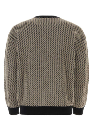 GIORGIO ARMANI Embroidered Wool Blend Sweater for Men