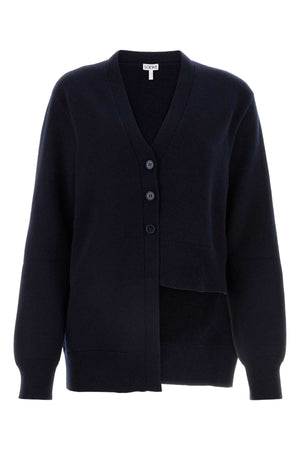 LOEWE Midnight Blue Cashmere Cardigan for Women