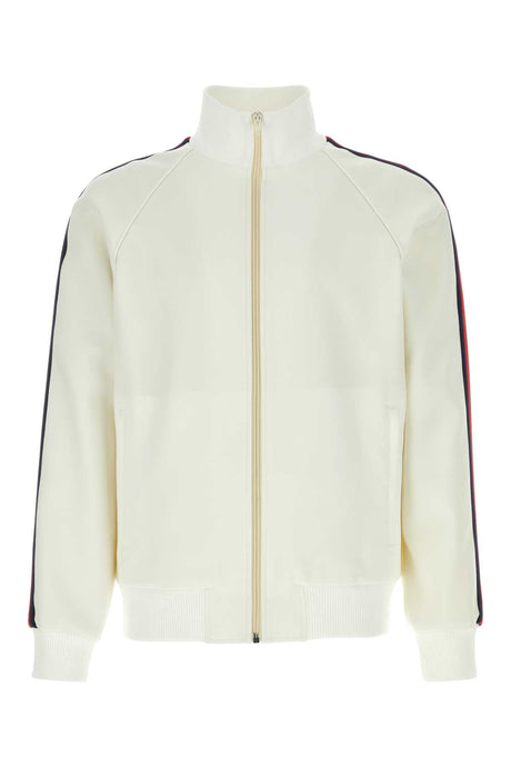 GUCCI White Drill Bomber Jacket for Men