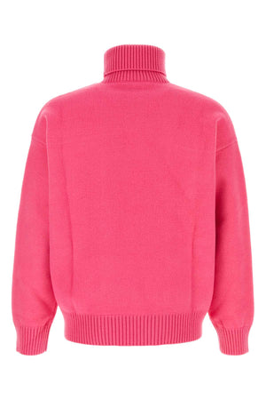 GUCCI Stretch Wool Blend Sweater in Dark Pink