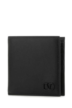 VALENTINO GARAVANI Mini Black Leather Wallet for Men