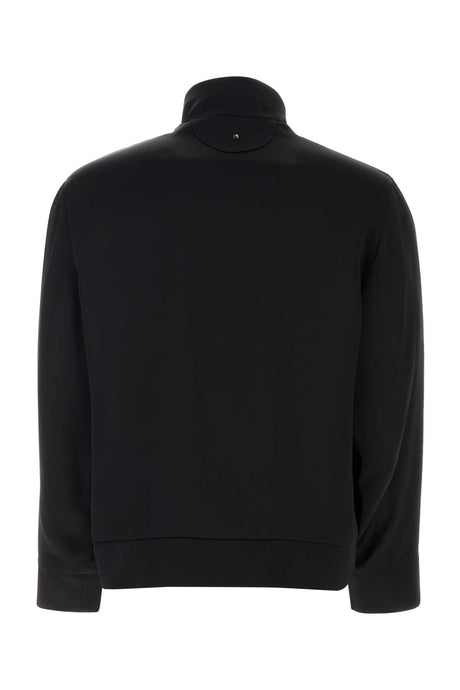 VALENTINO GARAVANI Classic Black Satin Sweatshirt for Men