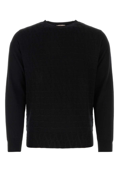 VALENTINO GARAVANI Classic Black Wool Sweater for Men