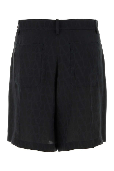 VALENTINO GARAVANI Men's Embroidered Silk Bermuda Shorts