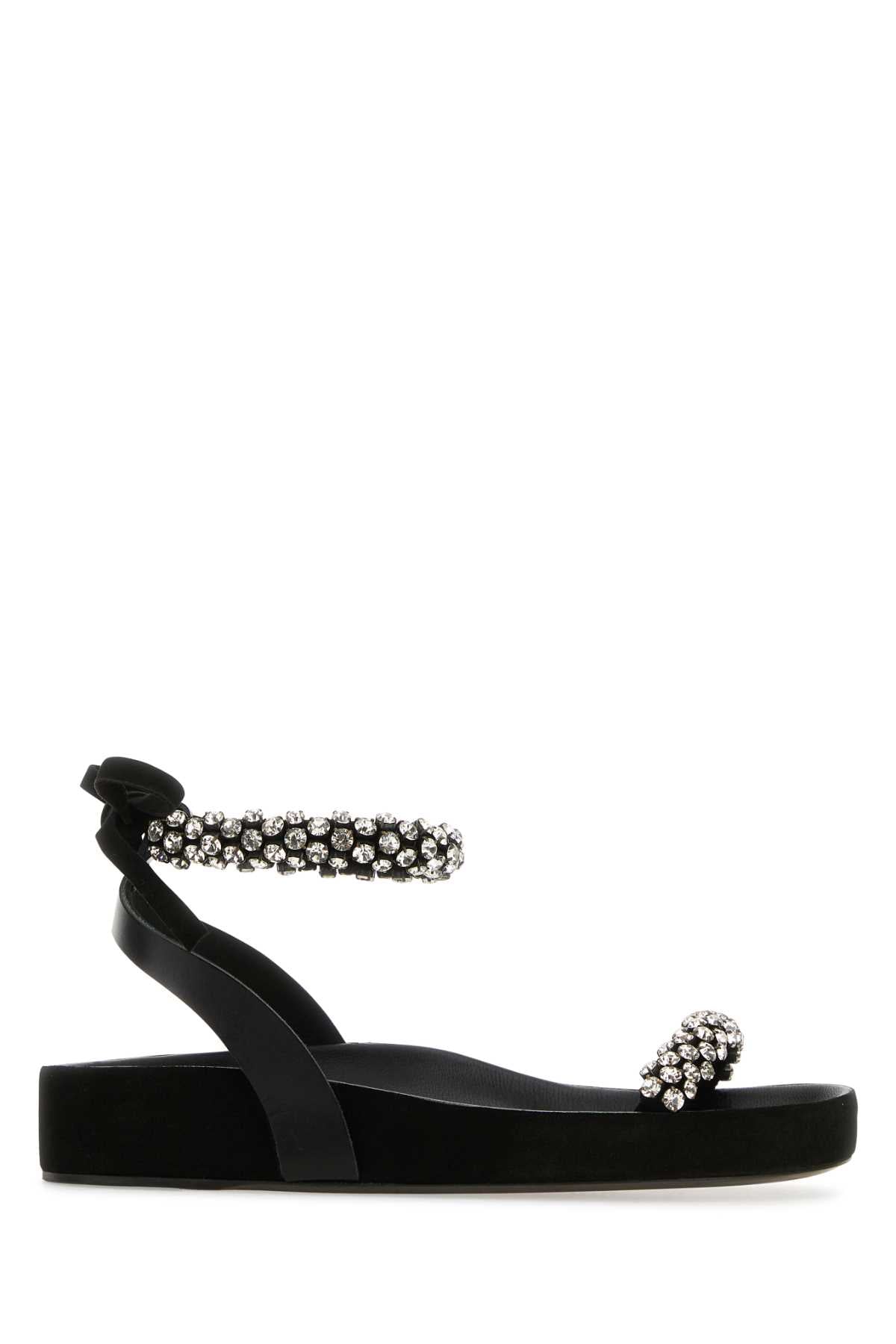 ISABEL MARANT Elegant Black Leather Sandals