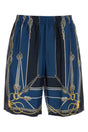 VERSACE Printed Silk Bermuda Shorts for Men