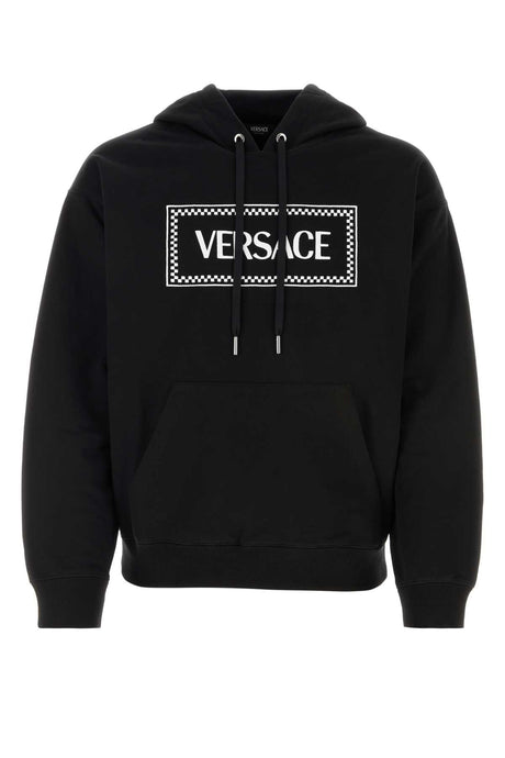 VERSACE Classic Black Cotton Sweatshirt for Men