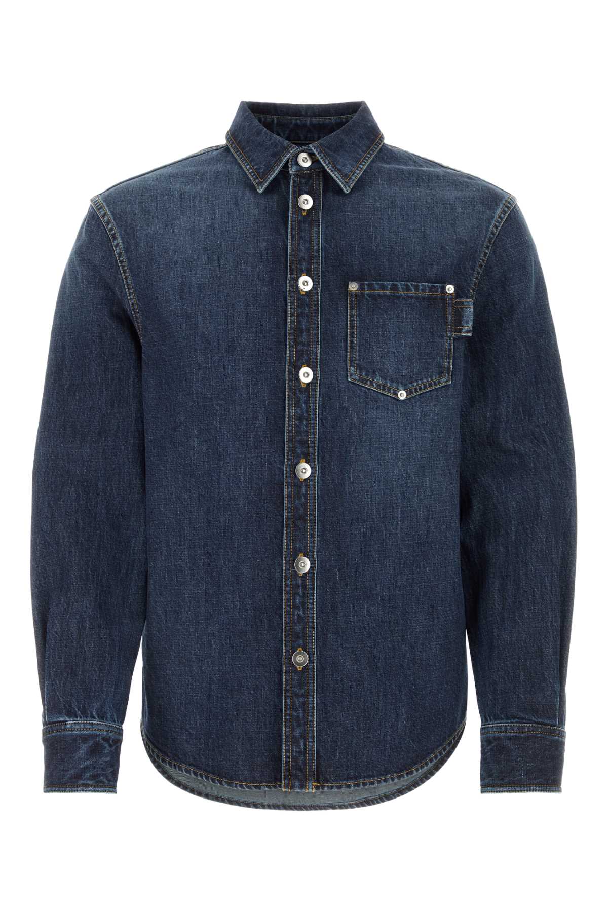 BOTTEGA VENETA Essential Blue Denim Shirt for Men