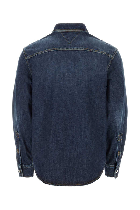 BOTTEGA VENETA Essential Blue Denim Shirt for Men