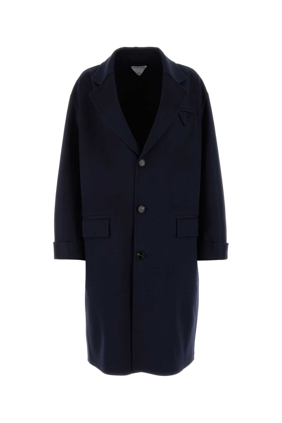 BOTTEGA VENETA Elegant Navy Blue Wool Blend Jacket for Women