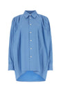 BOTTEGA VENETA Light Blue Oversize Cotton Blend Shirt