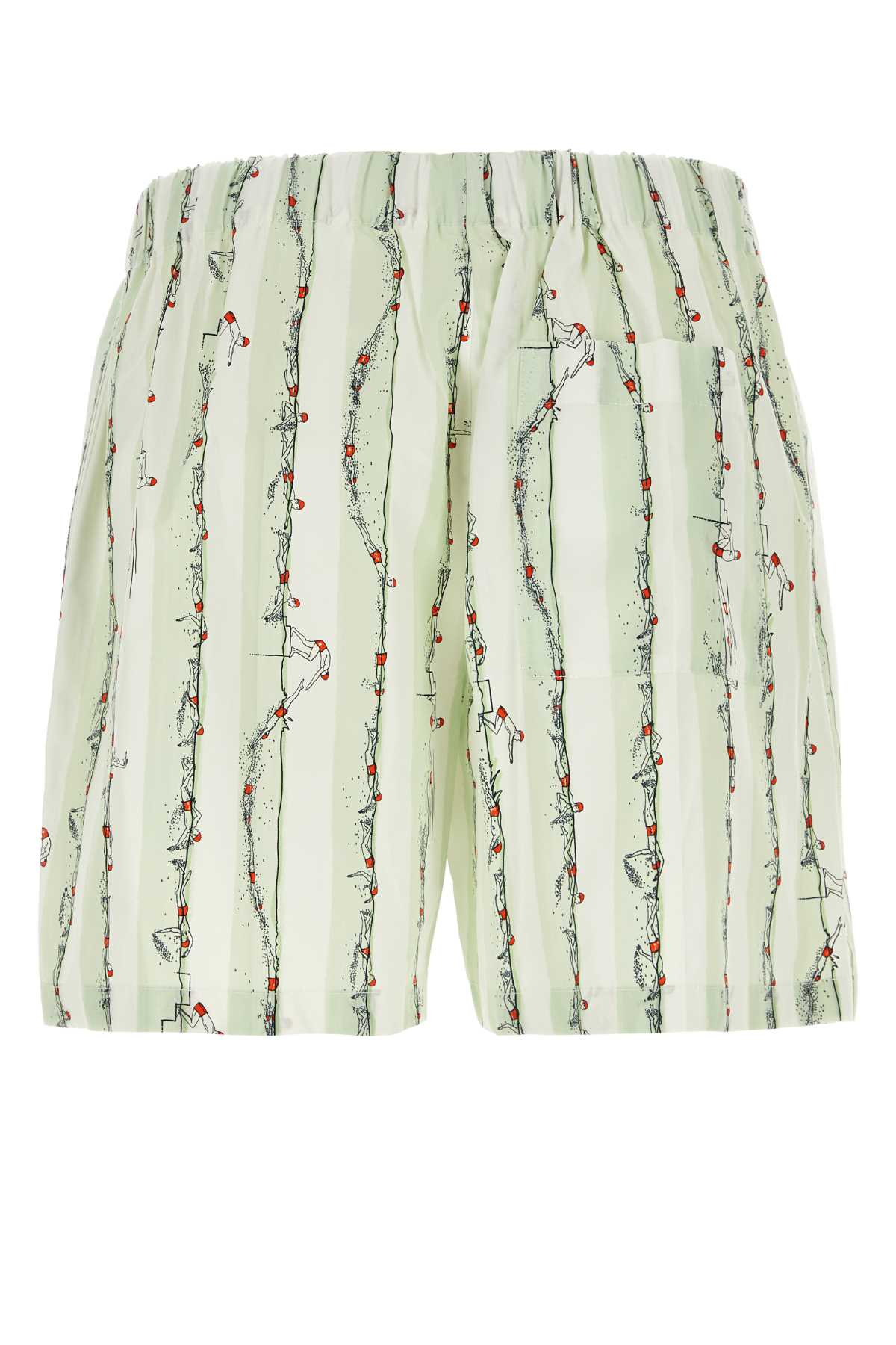 BOTTEGA VENETA Printed Poplin Bermuda Shorts for Men - 24S