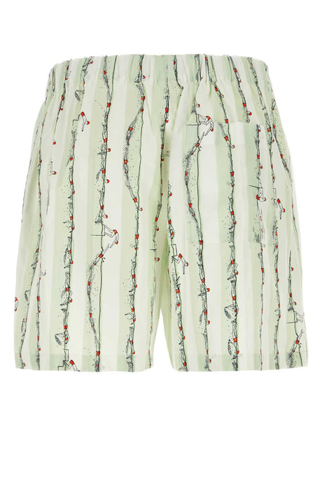 BOTTEGA VENETA Printed Poplin Bermuda Shorts for Men - 24S