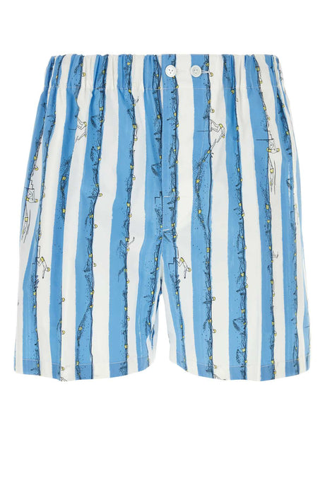 BOTTEGA VENETA Printed Cotton Bermuda Shorts for Men