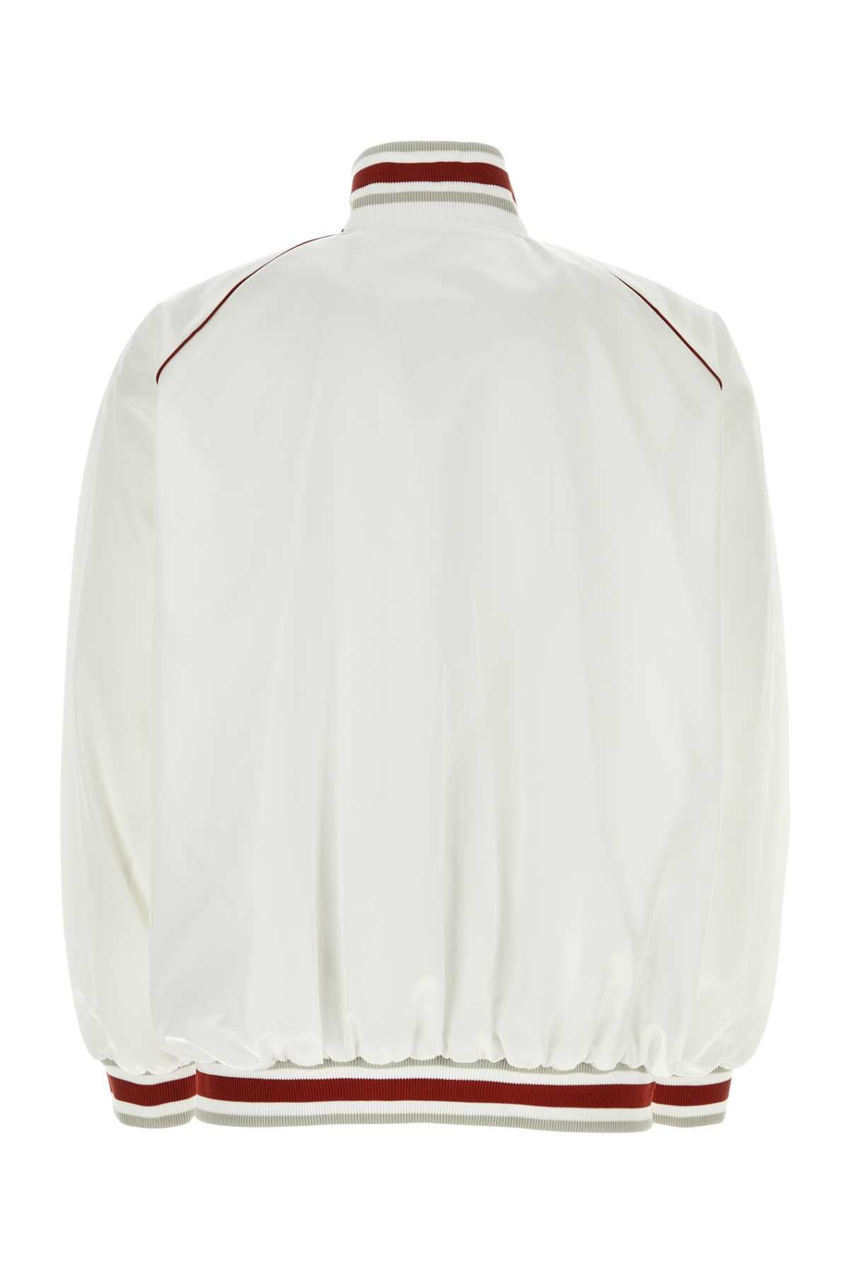 GIVENCHY Classic White Nylon Bomber Jacket