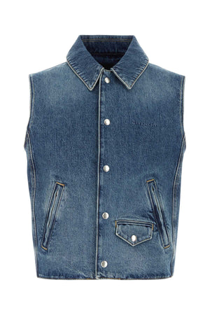 GIVENCHY Sleeveless Denim Jacket for Men