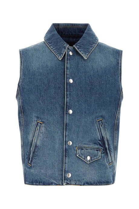 GIVENCHY Sleeveless Denim Jacket for Men