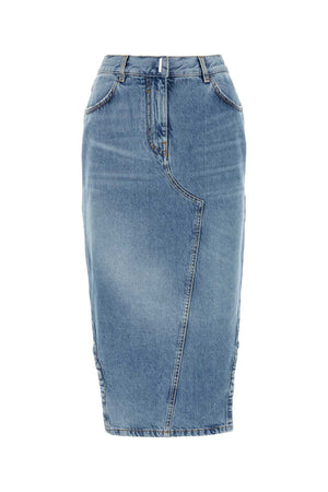 GIVENCHY Denim Midi Skirt for Women