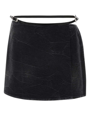 GIVENCHY Chic Black Denim Mini Skirt