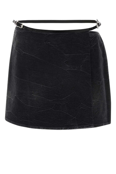 GIVENCHY Chic Black Denim Mini Skirt