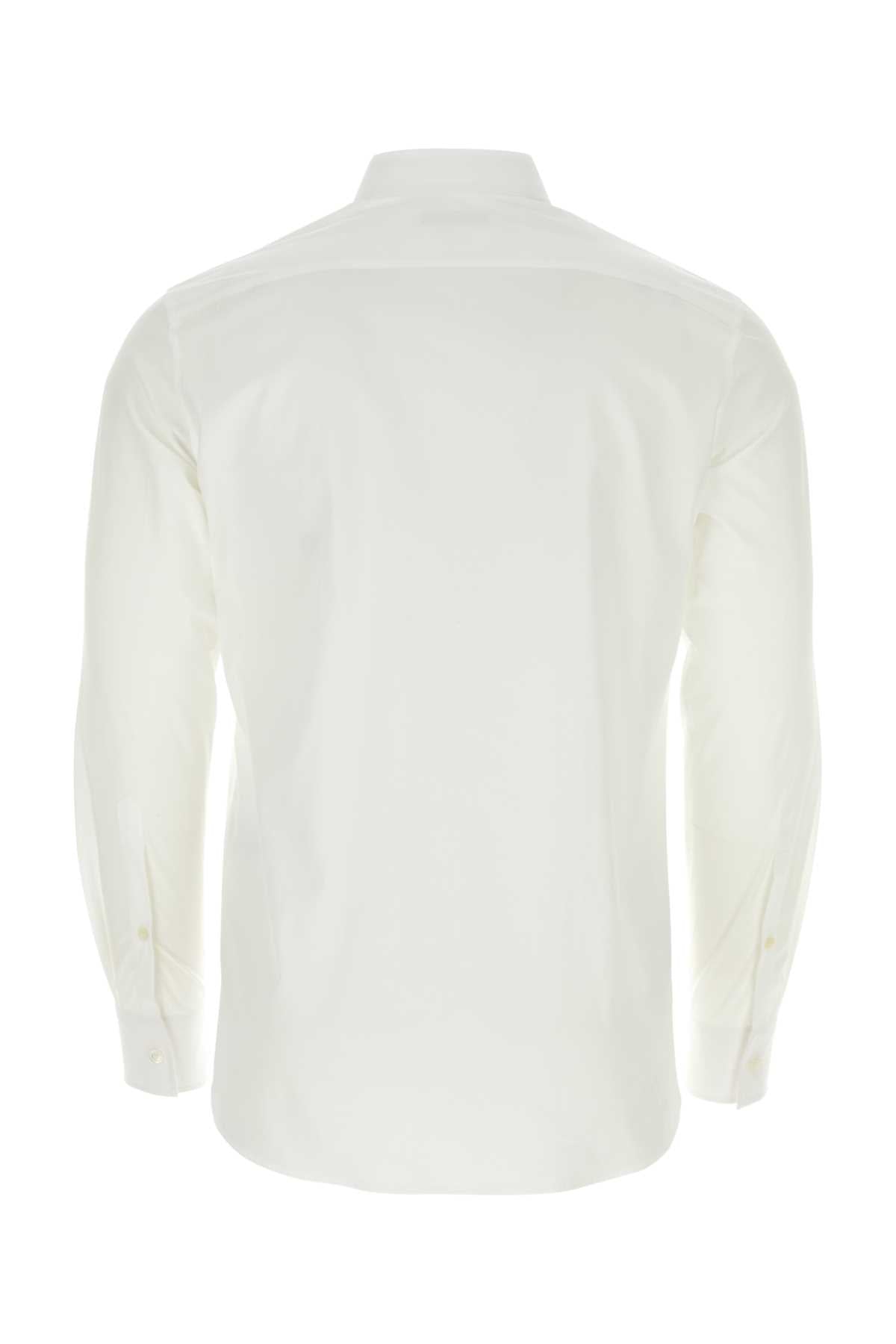 VALENTINO GARAVANI Classic Tailored White Popeline Shirt for Men