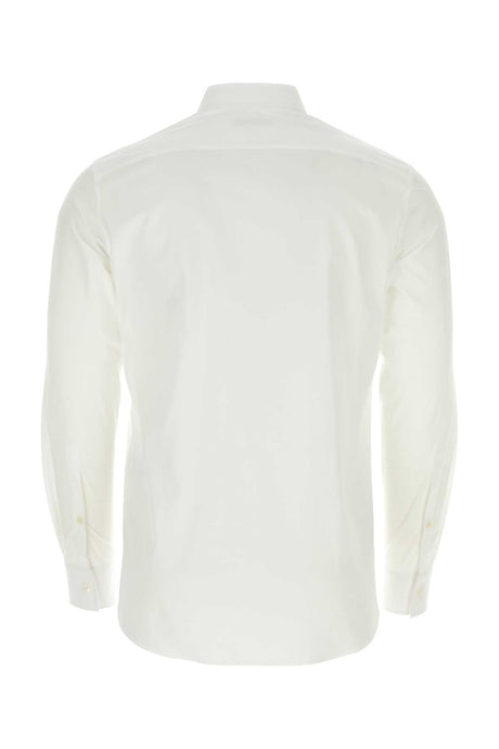 VALENTINO GARAVANI Classic Tailored White Popeline Shirt for Men