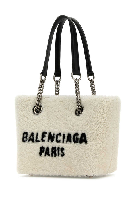 BALENCIAGA Shearling Duty Free S Mini Handbag - 24 cm x 20 cm x 11 cm