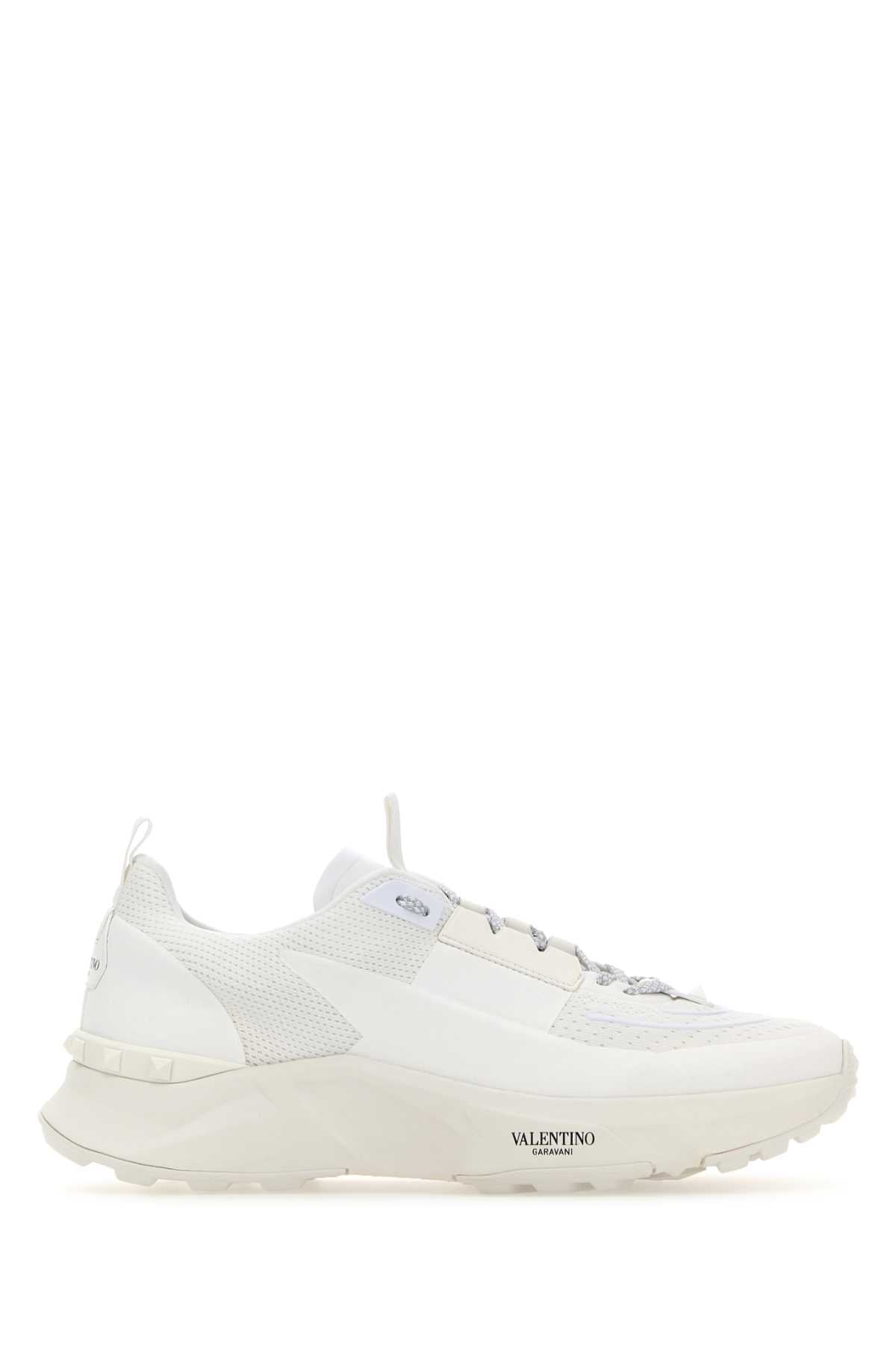 VALENTINO GARAVANI True Act White Fabric and Mesh Sneakers for Men