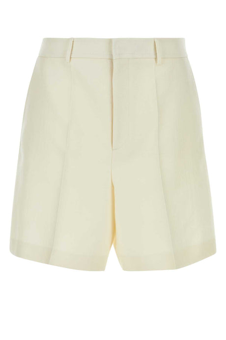 VALENTINO GARAVANI Ivory Wool Blend Bermuda Shorts