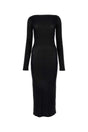 SAINT LAURENT Effortless Black Viscose Blend Dress