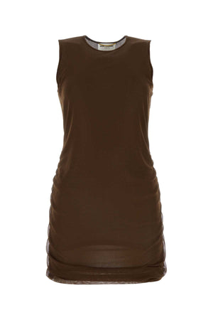 SAINT LAURENT Chic Chocolate Mini Dress