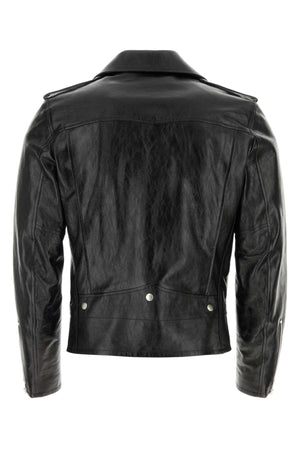 SAINT LAURENT Timeless Black Leather Jacket for Men