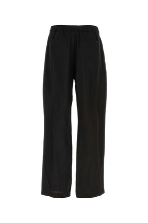 SAINT LAURENT Elegant Black Twill Pajama Pants