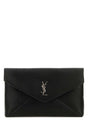 SAINT LAURENT Large Leather Pouch Handbag