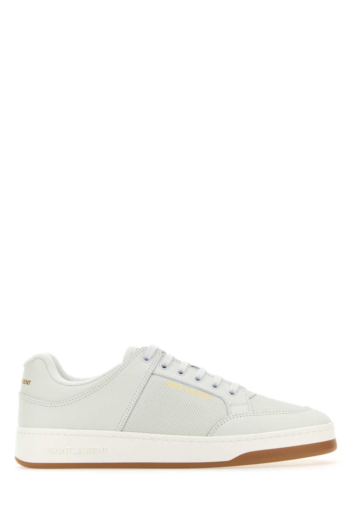 SAINT LAURENT Sleek White Leather SL/16 Sneakers