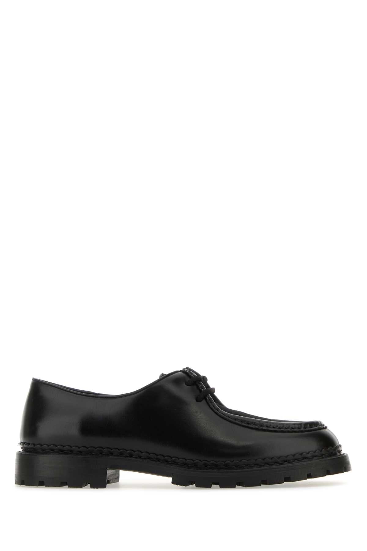 SAINT LAURENT Luxe Leather Lace-Up Shoes for Men