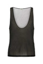 SAINT LAURENT See-Through Black Tank Top for Men