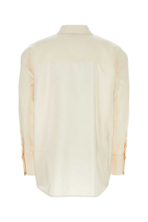 SAINT LAURENT Oversized Ivory Faille Shirt